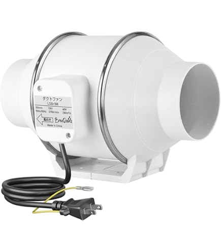 Amazon.co.jp: 【在庫処理】Hon&Guan ダクトファン 100mm 塗装ブース用